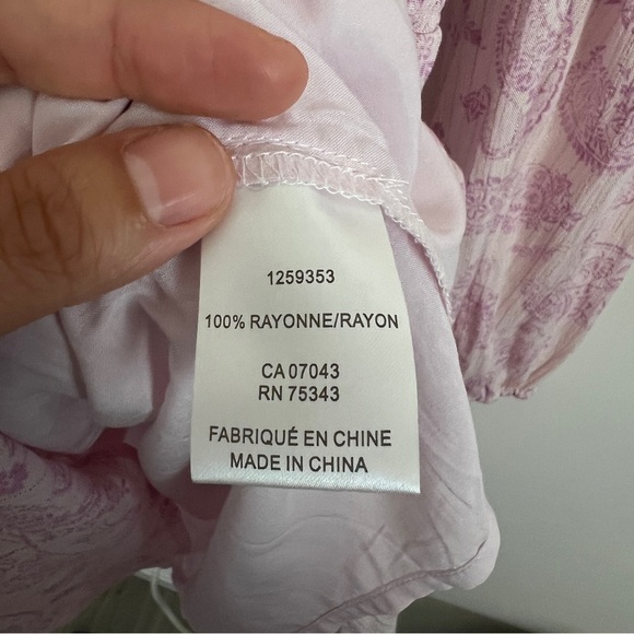 House of Harlow 1960 Paisley Smocked Pink Mini Dress-Size Large-New With Tags - Picture 9 of 9